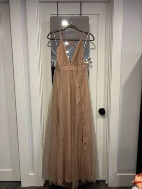 slim fit dress slacks Gold Night of Elegance Maxi Gown main image 1